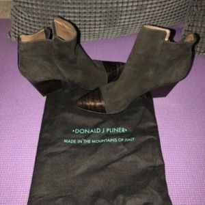 Donald Pliner Brown Suede Lizard Boots VOLT 7.5